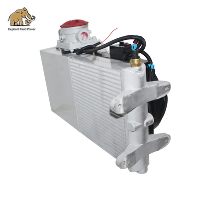 Dalam stok Beton Mixer Oil Cooler Radiator 18L 20L 24L 26L Fan, Untuk Beton Mixer Truck Produksi, Perbaikan
