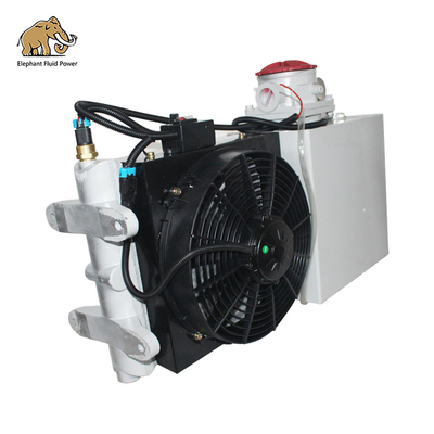 Dalam stok Beton Mixer Oil Cooler Radiator 18L 20L 24L 26L Fan, Untuk Beton Mixer Truck Produksi, Perbaikan
